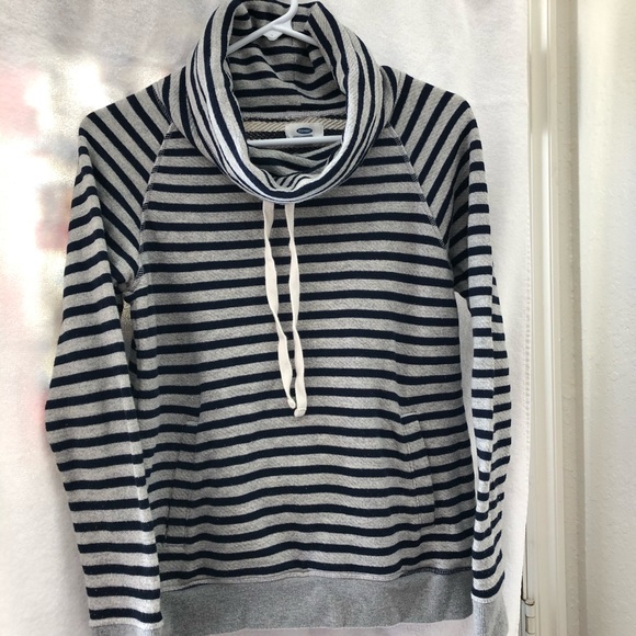 Old Navy Other - Old Navy Striped Draw String Cowl Neck Sweatshirt